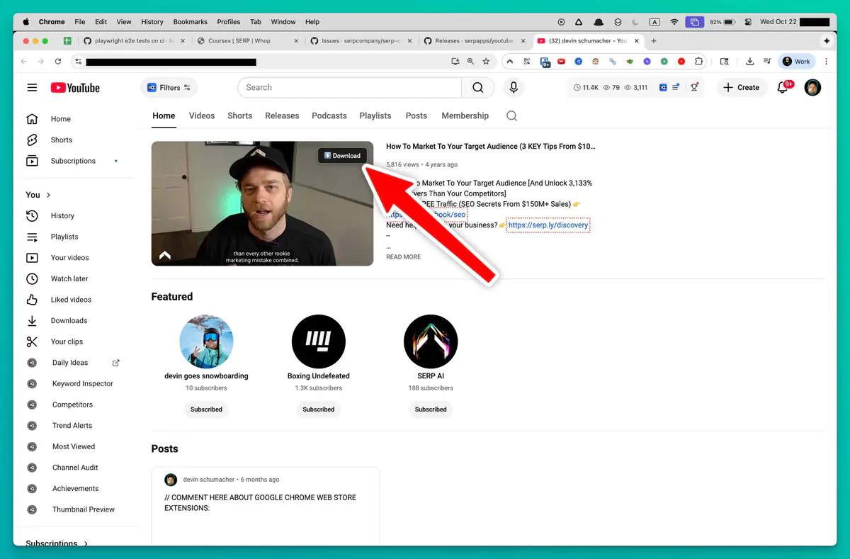 Quality selection panel with file-size previews